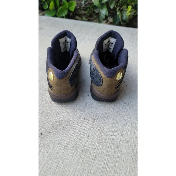 Nike Air Jordan 13 XIII Retro BT Olive Suede Toddler Shoes - Picture 4 of 7